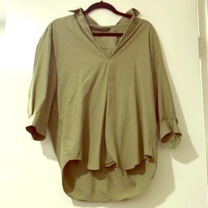 Zara top in olive green